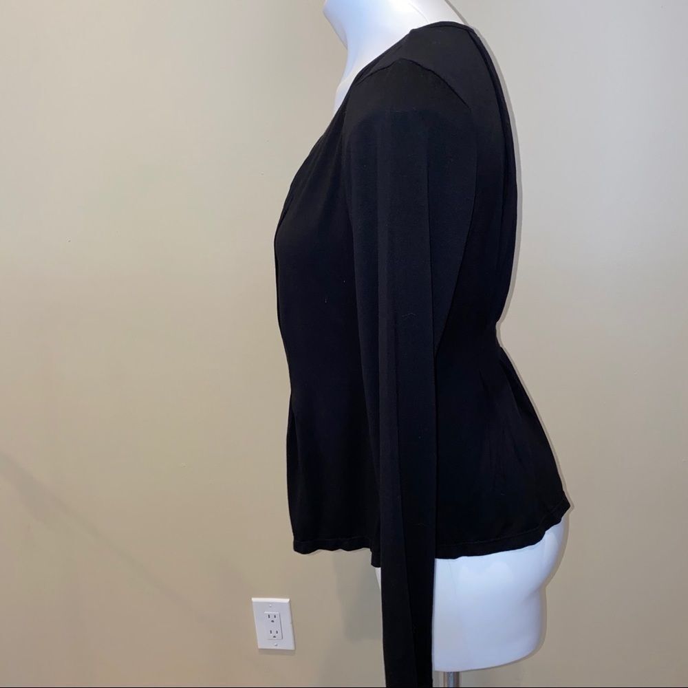 Max Studio black pleated peplum front an… - Picture 3 of 6